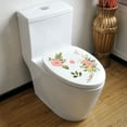 thumbnail image 3 of PVC Self-adhesive Creative Design Wall Mural Floral Toilet Stickers Gorgeous Flower Decals Home Decoration TYPE 3, 3 of 8