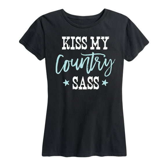 Country Casuals - Kiss My Country Sass - Women's Short Sleeve Graphic T-Shirt