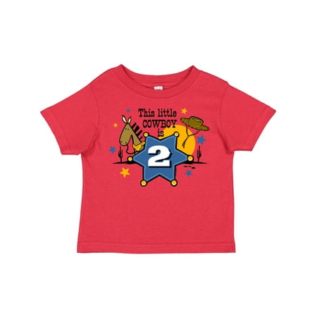 

Inktastic Little Cowboy 2nd Birthday Gift Toddler Boy Girl T-Shirt