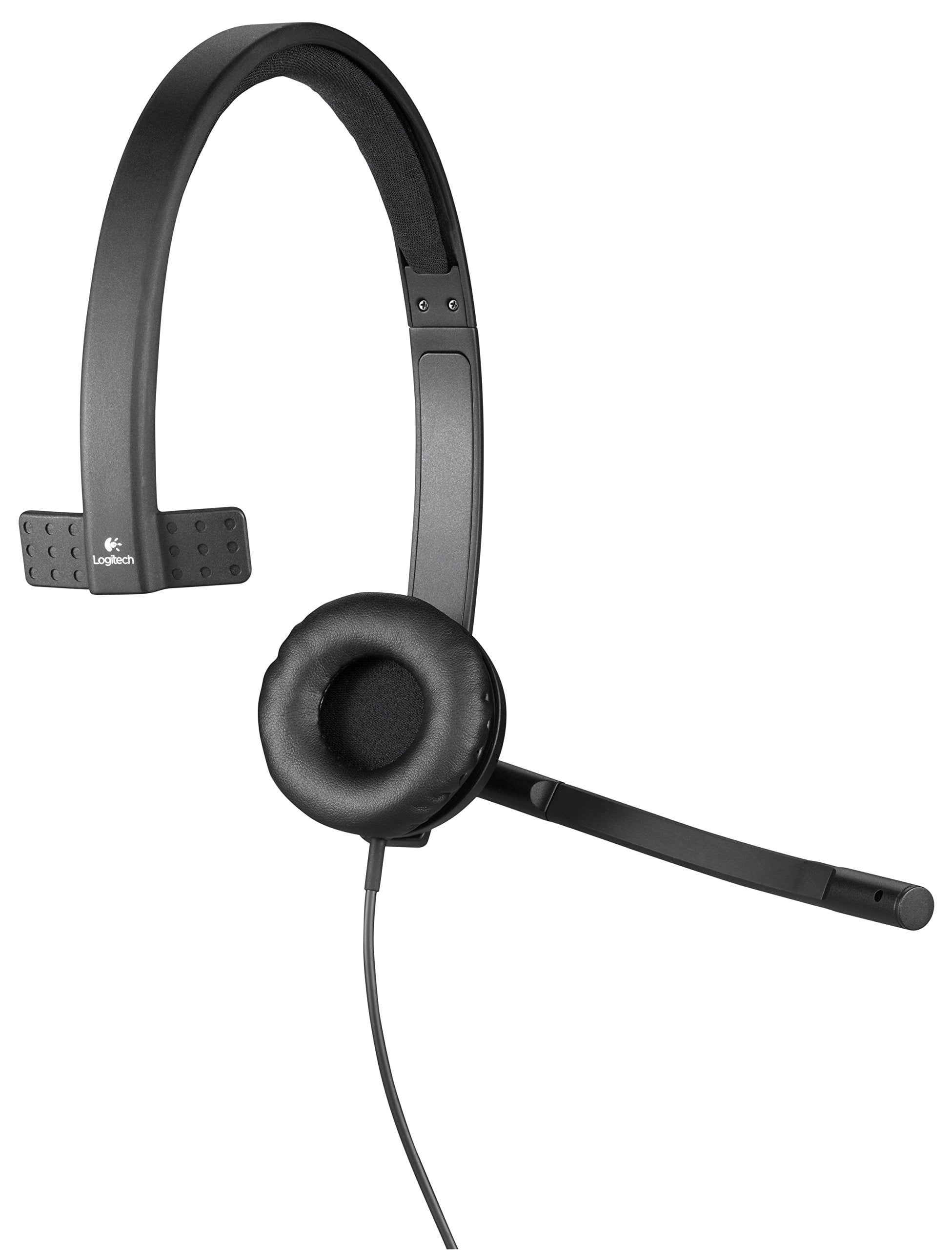 Logitech H570e Over-Ear Headphones with USB Mono Headset with Noise-Cancelling Microphone, Black, 1 Pack