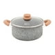 thumbnail image 1 of Cacerola Olla Hudson 24cm Aluminio Forjado espesor 4mm Antiadherente Granito con tapa cristal, 1 of 9