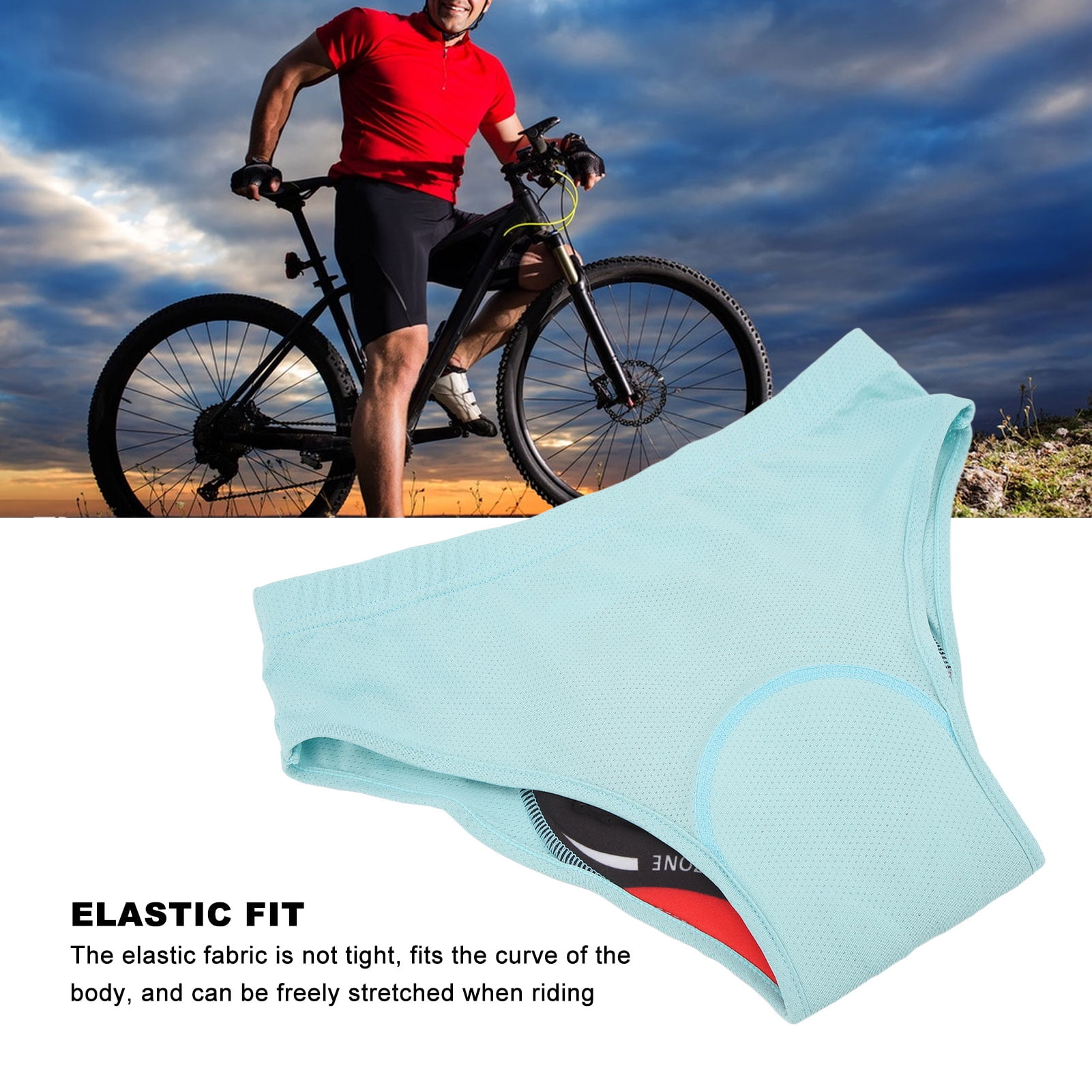 Men Cycling Underwear Men Biking Briefs Silicone Padded Bike Underpants Breathable Quick Dry Elastic Biking Shorts Briefs For Summer Road Riding Light Blue Walmart