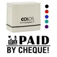 thumbnail image 2 of Printtoo Paid By Cheque Self Inking Rubber Stamp Pre-Inked Office Stamp- Home Office Business Stationery, 47 x 20 mm Green, 2 of 7