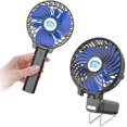 thumbnail image 1 of Portable Handheld Rechargeable Fan, Mini Personal Fan, Battery Operated Cooling Fan, 180° Foldable Small Fan, USB Powered, for Home, Office, Outdoor, Hiking, Travel, Stroller（Black）, 1 of 6