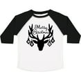 thumbnail image 3 of Inktastic Merry Christmas Reindeer Antlers with Ornaments Boys or Girls Toddler T-Shirt, 3 of 5