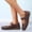 Brown, variant on Womens Leather Closed-Toe Hollow Sandals with Adjustable Hook and Loop Comfy Orthopedic Soft Slip On Mary Jane Shoes for Summer Going Out Shoes