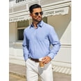 thumbnail image 5 of COOFANDY Mens Black Button Down Shirt Long Sleeve Casual Shirt Regular Fit Dress Shirt, 5 of 7
