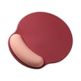 thumbnail image 2 of Almohadilla de ratón ergonómico con soporte de muñeca, silicona, mousepad no slip, escritorio de alfombrilla de mouse de computadora para trabajos de Rojo, 2 of 8
