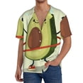 thumbnail image 3 of Sigee Avocado1 Print Men's Shirts Casual Button Down Short Sleeve Summer Beach Shirt Hawaiian Vacation Shirts Tee Shirt-, 3 of 7