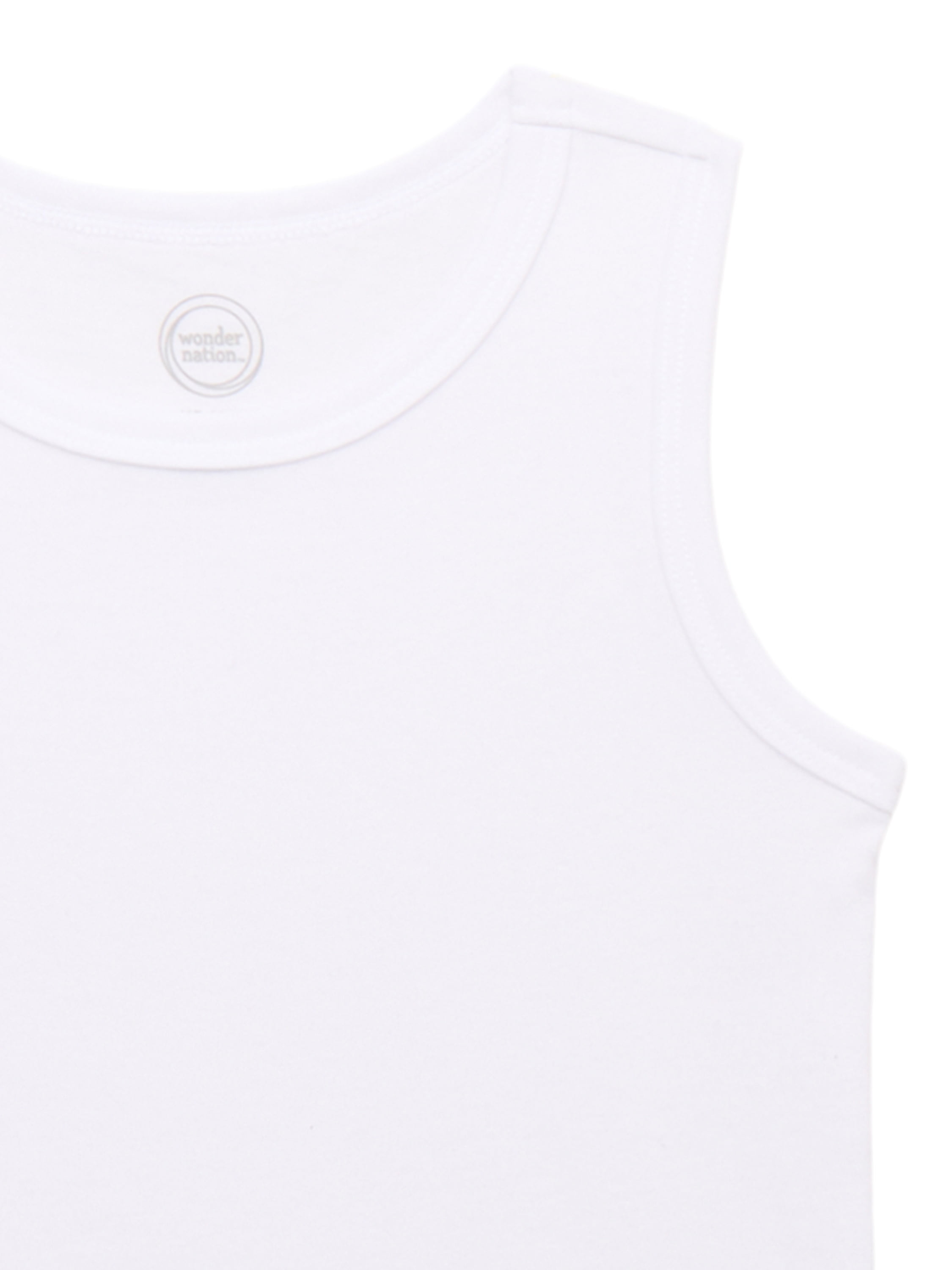 Wonder Nation Boys' Kid Tough Tank Top, 5 Pack, Sizes XS-XXL & Husky