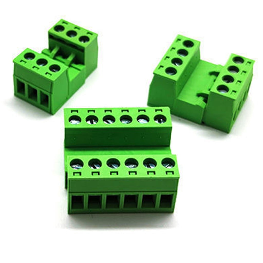 Geemin 10Set 5.08MM PCB Terminals Block Connector Butting 2/4/6/8Pin Screw Terminals