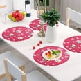 thumbnail image 5 of GZHJMY Delicious Cakes and Love Hearts Placemats 4Pcs,Holidays PVC Weave Place Mats Table Mats Non-Slip Easy to Clean for Home Kitchen BBQ Party Table Decor,15.4", 5 of 6