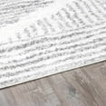 thumbnail image 6 of Hauteloom Trunding Moroccan Farmhouse Living Room Bedroom Shaggy Area Rug - Bohemian Shag Rug - Plush High Pile - Southwestern Boho Soft Carpet - Grey, Beige - 7'10" x 10'3", 6 of 17