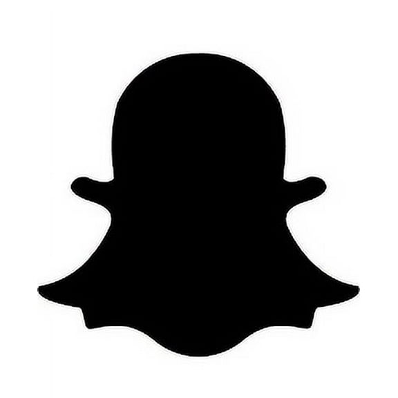Snapchat Logo Vinyl Decal - 6 Inch Black