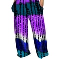 thumbnail image 4 of ORQ Women Summer Tie Dyed Deep V-Neck Strap Loose Jumpsuit, 4 of 4