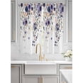 thumbnail image 2 of Purple Flowers Living Room Curtains 2 Panel, Spring Floral Elegant Pastoral Watercolor Cafe Window Treatment, Extra Long Farmhouse Bedroom Bathroom Kitchen Curtains Drapes 104"x72", 2 of 6