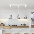 thumbnail image 4 of Kiven H-Type Track Lighting, 1-Light Modern Halo Track Pendant Light with Built-in Cable Wrapper, H Track Light Pedant Adjustable Length for Kitchen Shop,Silvery Finish, 4 of 7
