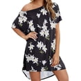 thumbnail image 2 of Vestido largo estampado para mujer, falda, falda de cuello redondo, vestido de mujer Fridja  qw2637, 2 of 7