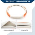 thumbnail image 5 of Unique Bargains Steering Wheel Cover Front for Car Vehicle Durable D Shape Leather 1 Pcs Beige Gray Orange, 5 of 6