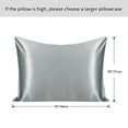 thumbnail image 2 of PiccoCasa 2 PCS Silk Pillowcase For Skin And Hair Silk Pillow Case Both Side Silk With Hidden Zipper Standard Grey, 2 of 8