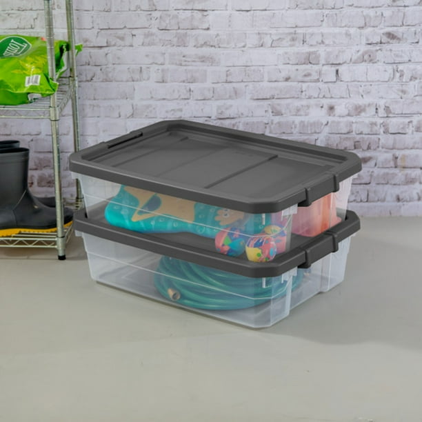 12 Bacs De Rangement Pliables Avec Couvercles – Plastique Empilable, Multi Couleurs