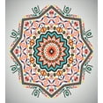 thumbnail image 3 of Tribal Duvet Cover Set, Abstract Style Themed Boho Sun Pattern Art Print on Greyscale Background, Decorative 3 Piece Bedding Set with 2 Pillow Shams, King Size, Turquoise and Coral, by Ambesonne, 3 of 3