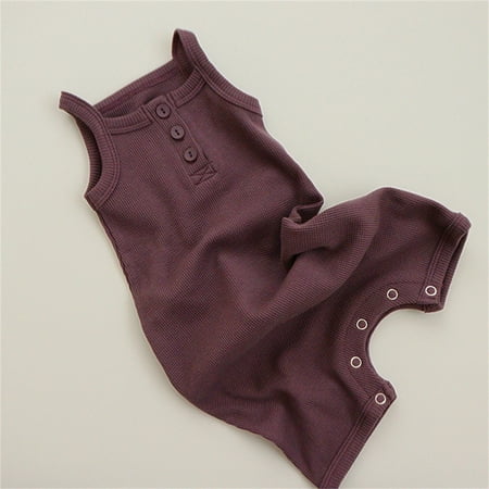 

Gubotare Baby Romper Boys baby-girls Baby Organic Cotton Gauze Overall Jumpsuit Purple 18-24 Months