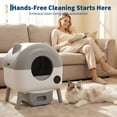 thumbnail image 3 of Automatic Self Cleaning Cat Litter Box with App Control and Triple Safety Protection, 76L Electric Litter Box with Washable Liner and Garbage Bags for Multiple Cats, Light Gray Dark Gray, 3 of 8