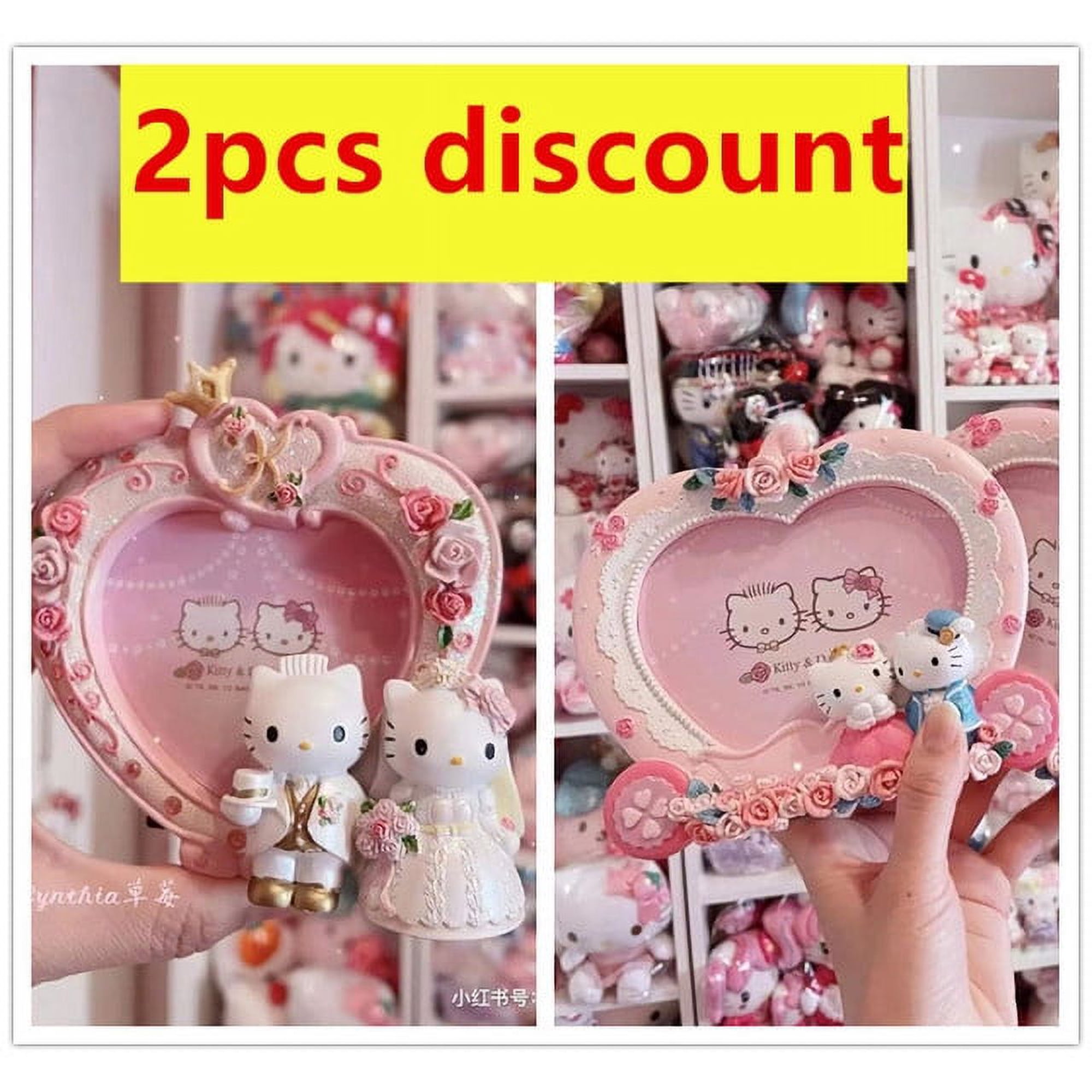 Hello Kitty Photo Frame Sanrio Kt Cat Anime Model Cartoon Pumpkin