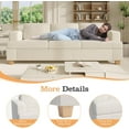 thumbnail image 3 of YOUDENOVA 6 Seats Couch Set, 3 Seater Sofa*2 with Deep Seats for Living Room, Modern Sleeper Couch,Beige Corduroy, 3 of 6