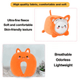 thumbnail image 5 of Kids Travel Pillow - 2-in-1 Deformable Kids Neck Pillow for Traveling, Soft U-Shaped Pillow with Adorable Animal Design, Comfy Sleep and Play, Ideal for Airplanes Travel - QQ Orange Fox, 5 of 7