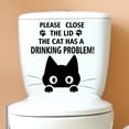 thumbnail image 2 of JoyMoreHome Cat Toilet Cover Sticker Decals,Cute Cat Waterproof Toilet Lid Tank Seat Decals Cistern Self-Adhesive Bathroom Wall Sticker, 2 of 6