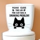 thumbnail image 1 of Pegatinas de pared con diseño de gatos para tapa de inodoro. Pegatinas de pared personalizadas y bonitas para decoración de inodoros., 1 of 6