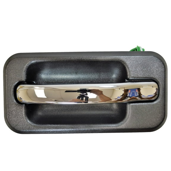 PT Auto Warehouse GM-3951MA-RL - Outer Exterior Outside Door Handle, Textured Black Housing with Chrome Handle - Driver Side Rear Fits select: 2003-2005 HUMMER H2, 2006 HUMMER H2 SUT