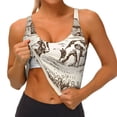 thumbnail image 3 of Balery Cows On The Farm Sujetadores deportivos con espalda cruzada para mujer, acolchados, sin costuras, de alto impacto, ideales para yoga, gimnasio, entrenamiento y fitness.-Small, 3 of 8
