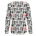 thumbnail image 4 of Qertyioot Chandail de la Saint-Valentin pour Femmes, Blouse à Manches Longues Imprimée Col Rond Tunique Décontractée, 4 of 5