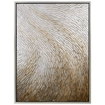 Gold Waves II Textured Metallic Hand Painted Framed Canvas Wall Art