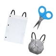 thumbnail image 1 of Disfraz de piedra, papel o tijera para niños, multifuncional y resistente, ideal para carnaval., 1 of 8