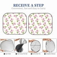 thumbnail image 4 of Lsque Tulips Flowers 2 PCS Windshield Sun Shade | CarFoldable Window Covers | Car Accessories Reflect UV for Universal Cars SUV Truck | Medium, 4 of 7