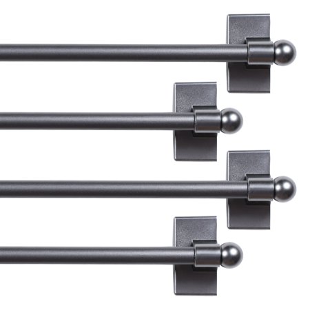 Adjustable Magnetic Curtain Rods With Petite Ball Ends For Small