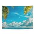 thumbnail image 5 of BCIIG Beach view tapestry, tropical ocean island palm tree seaside tapestry, suitable for living room summer window wall hanging tapestry decoration 40x30inch, 5 of 6