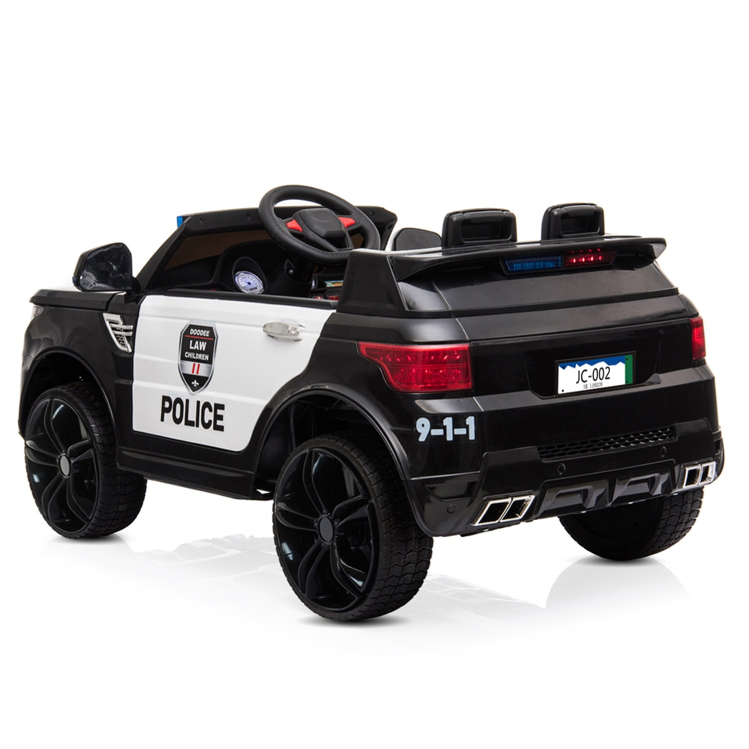 CIPACHO 12V Kids Police Ride On Car Electric Cars with 2.4G Remote Control, LED Flashing Light, Music & Horn, Black CIPACHO 12V Kids Police Ride On Car Electric Cars with 2.4G Remote Control, LED Flashing Light, Music & Horn, Black