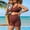 Red, variant on Bikini Sets Pregnancy Swimsuits for Women Plus Size Women Bikini Curvy Solid Color High Waisted Sporty Bathing Suits for Women Hawaiian for Large Bust and Support L