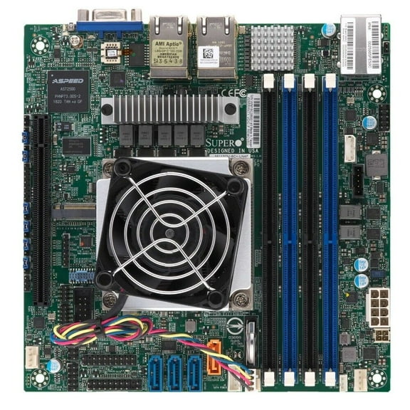 Supermicro M11SDV-8C -LN4F Motherboard - AMD EPYC 3251 SoC Processor - ECC Registered DDR4-2666MHz - Mini-ITX Form Factor