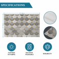 thumbnail image 6 of Grey Fish Scale Placemats Set of 4, Modern Geometric Gold Abstract Moroccan Placemats for Dining Table, Place Mats for Kitchen Tabletop, Waterproof Wipeable Dining Table Mats Set, 6 of 9