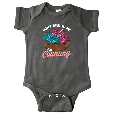 

Inktastic Crocheting Funny Yarn Joke Gift Baby Girl Bodysuit