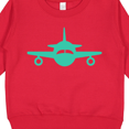 thumbnail image 3 of Inktastic Cute Teal Airplane Toddler Sweatshirt, 3 of 4