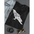 thumbnail image 3 of White Raven With A Quote  T-Shirt Women -Image by Shutterstock, Female x-Large, 3 of 4