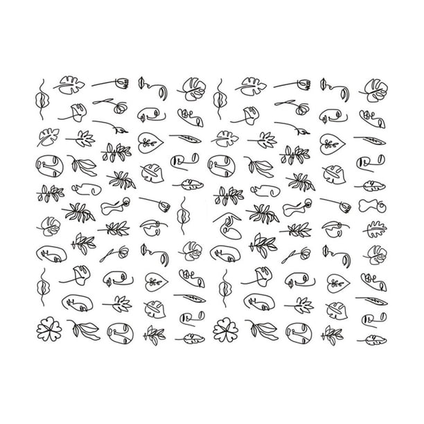 Seitruly Pegatinas para uñas, calcomanías en relieve 3D, impresión de deslizadores de belleza para manicura, decoración DIY, adhesivo, accesorios de Juegos de manicura WG254 Seitruly CE012223-18B