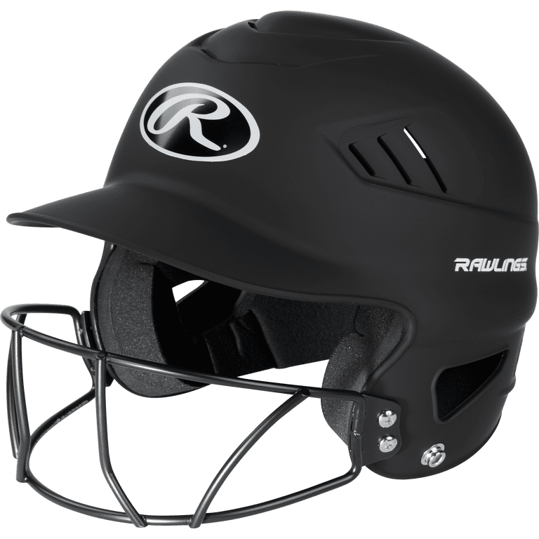 Rawlings Coolflo Youth Fastpitch Softball Helmet with Face Guard, Matte Black photo 1